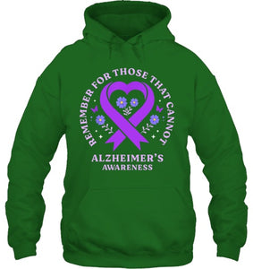 Remember For Those That Cannot Alzheimer s Awareness Ribbon T Shirt