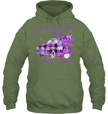 Image of I Wear Purple Pumpkin Truck For Me Alzheimer's Awareness