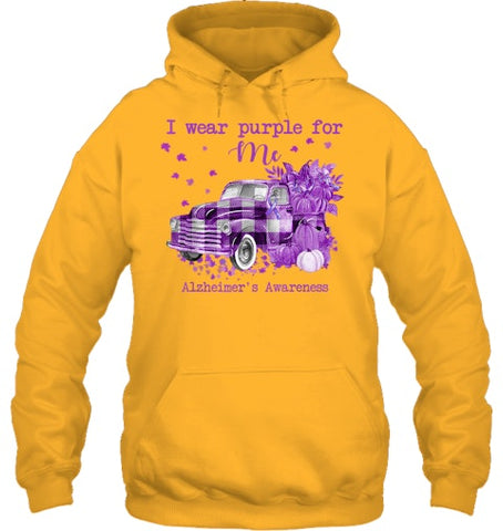 Image of I Wear Purple Pumpkin Truck For Me Alzheimer's Awareness