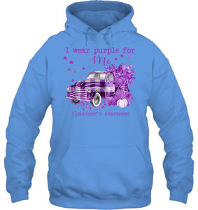 I Wear Purple Pumpkin Truck For Me Alzheimer's Awareness