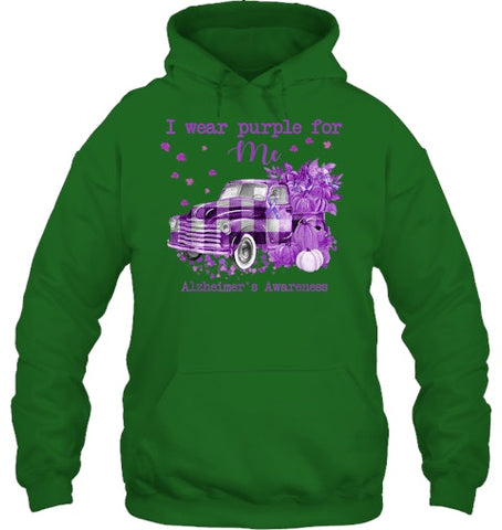 Image of I Wear Purple Pumpkin Truck For Me Alzheimer's Awareness