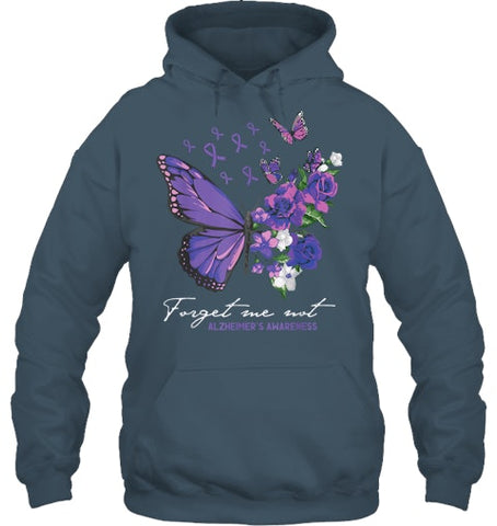 Image of Forget me not Dementia Alzheimer Awareness Butterfly Flower