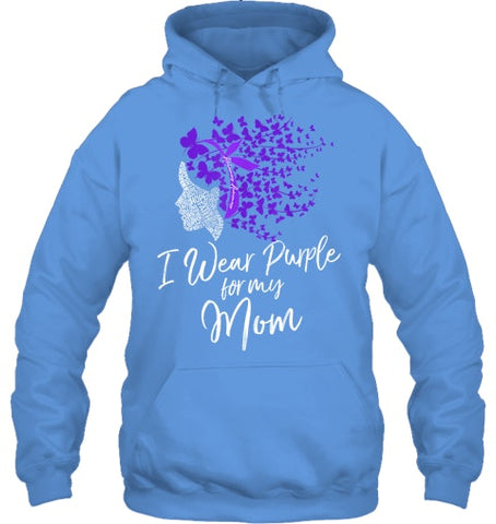 Image of I Wear Purple For My Mom Shirt Alzheimer s Awareness Gift