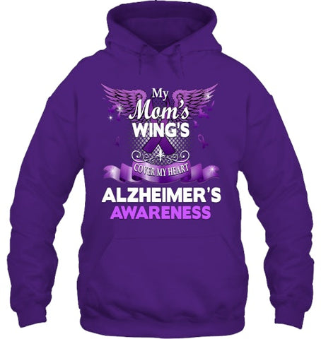 Image of Alzheimer s Awareness Products Mom s Wings Cover My Heart T Shirt