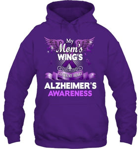 Alzheimer s Awareness Products Mom s Wings Cover My Heart T Shirt