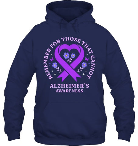 Image of Remember For Those That Cannot Alzheimer s Awareness Ribbon T Shirt