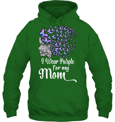 Image of I Wear Purple For My Mom Alzheimers T Shirt