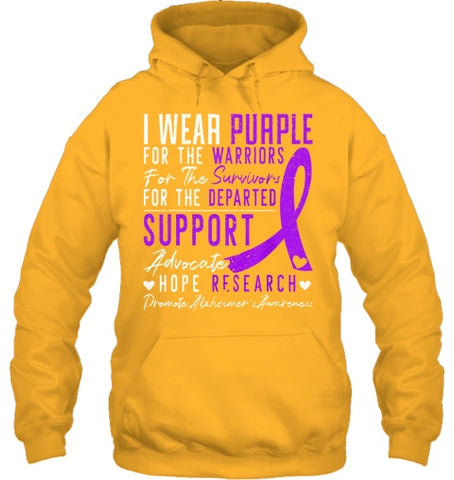 Image of I Wear Purple Alzheimer s Awareness Dementia Disease T Shirt