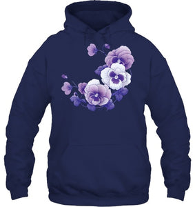 alzheimer purple floral pansy alzheimer s awareness T Shirt