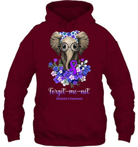 Forget me not Alzheimer s Awareness Elephant Flower T Shirt