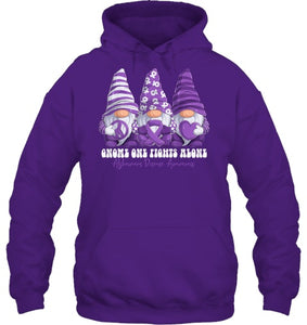 Alzheimer s Disease Awareness Month Purple Ribbon Gnomies T Shirt