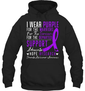 I Wear Purple Alzheimer s Awareness Dementia Disease T Shirt