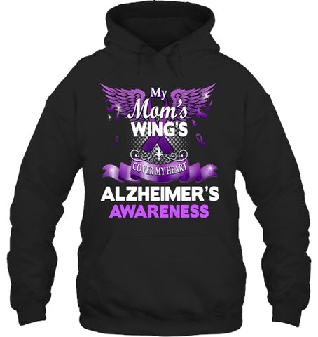 Image of Alzheimer s Awareness Products Mom s Wings Cover My Heart T Shirt