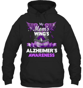 Alzheimer s Awareness Products Mom s Wings Cover My Heart T Shirt