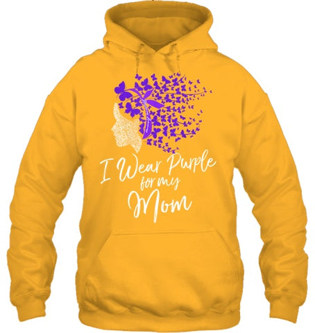 Image of I Wear Purple For My Mom Shirt Alzheimer s Awareness Gift