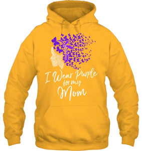 I Wear Purple For My Mom Shirt Alzheimer s Awareness Gift