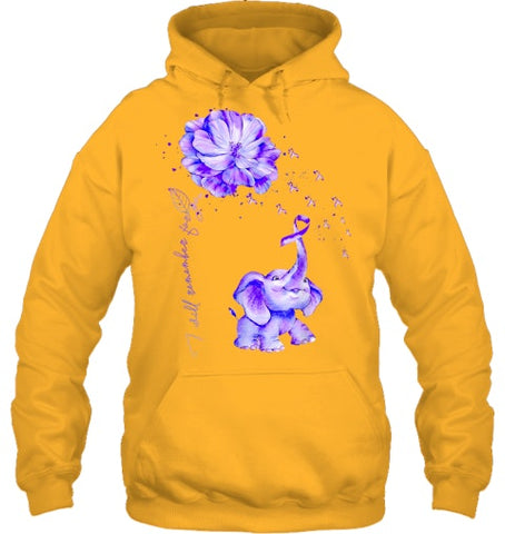 Image of I ll Remember For You Purple Elephant Alzheimer s Awareness T Shirt