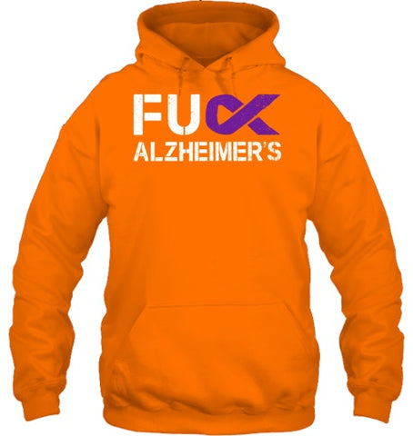 Image of Fuck FU Alzheimer s Awareness Month Purple Ribbon Fighter T Shirt