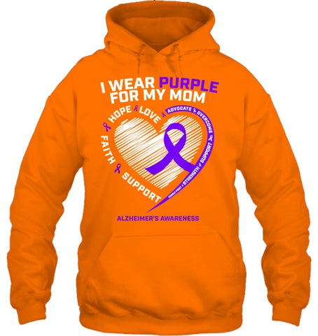 Image of Purple Alzheimers Awareness Products Mom Gifts Men Women T Shirt