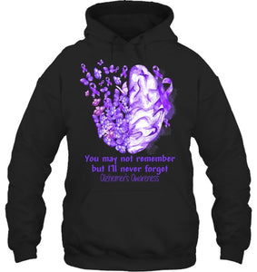 Alzheimer s awareness, Dementia gift, Purple Butterfiles T Shirt