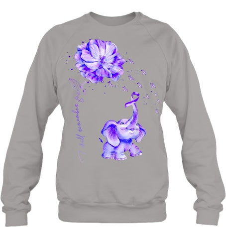 Image of I ll Remember For You Purple Elephant Alzheimer's Awareness