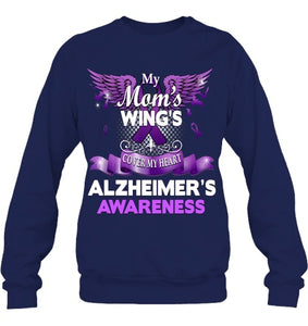 Alzheimer s Awareness Products Mom s Wings Cover My Heart T Shirt