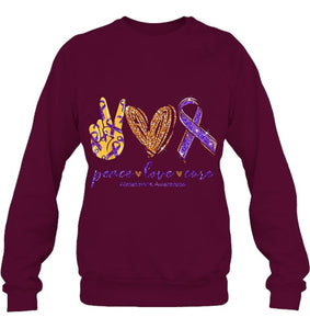 Peace Love Cure Alzheimer s Awareness T Shirt