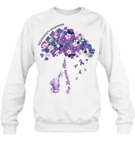 Image of Keep Memories Alive Purple Elephant Alzheimer's Awareness