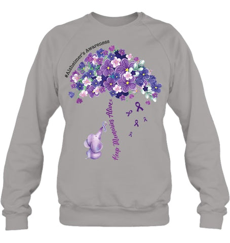 Image of Keep Memories Alive Purple Elephant Alzheimer's Awareness