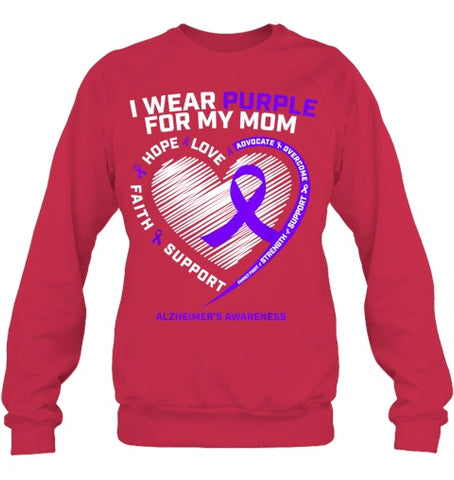 Image of Purple Alzheimers Awareness Products Mom Gifts Men Women T Shirt