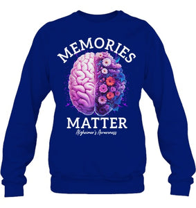 Alzheimer's Awareness Memories Matter Brain Flowers