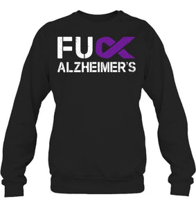 Fuck FU Alzheimer s Awareness Month Purple Ribbon Fighter T Shirt