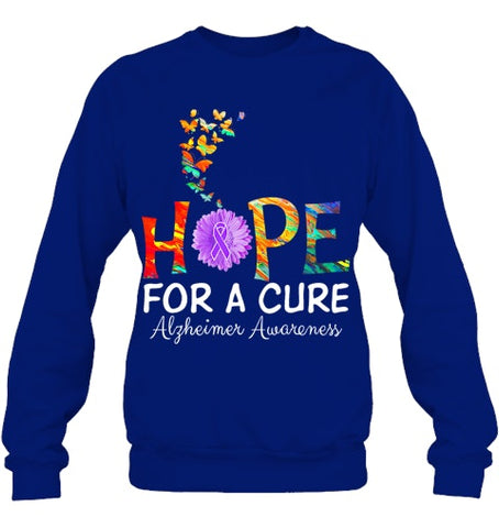 Image of Alzheimer s awareness shirt Hope for a Cure classic Gift T Shirt