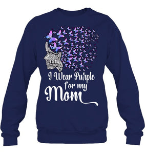 I Wear Purple For My Mom Alzheimers T Shirt