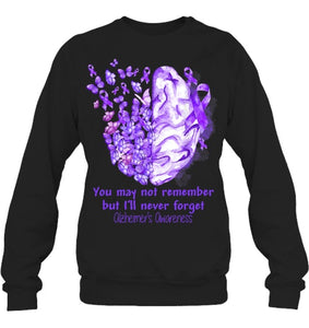 Alzheimer s awareness, Dementia gift, Purple Butterfiles T Shirt