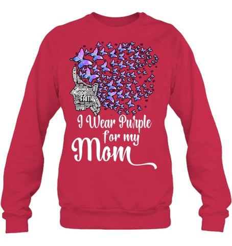 Image of I Wear Purple For My Mom Alzheimers T Shirt