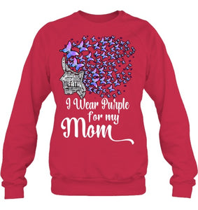 I Wear Purple For My Mom Alzheimers T Shirt