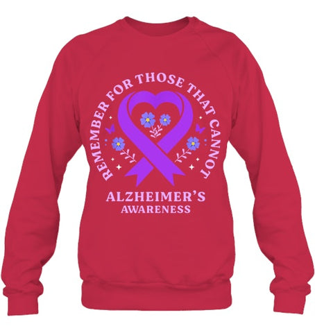 Image of Remember For Those That Cannot Alzheimer s Awareness Ribbon T Shirt