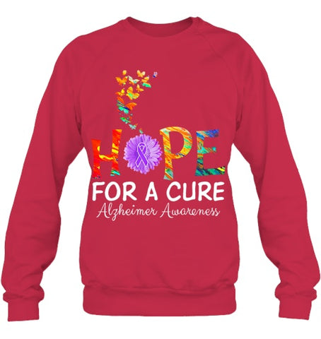 Image of Alzheimer s awareness shirt Hope for a Cure classic Gift T Shirt