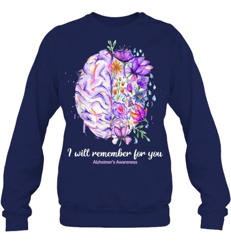 Image of I Will Remember For You Brain Alzheimer's Awareness