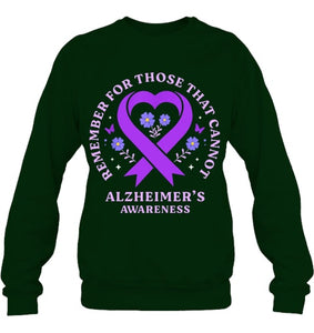 Remember For Those That Cannot Alzheimer s Awareness Ribbon T Shirt