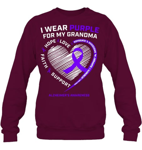 Image of Purple Alzheimers Awareness Products grandma Gifts Men Women