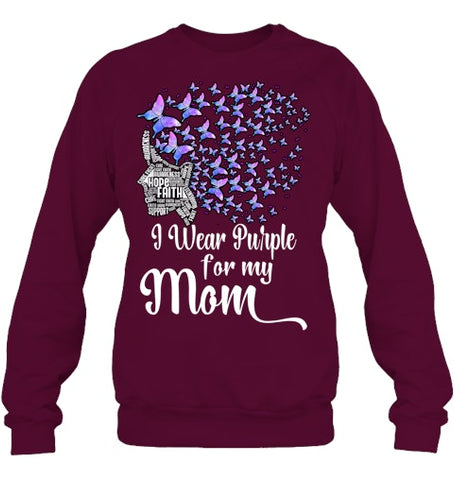 Image of I Wear Purple For My Mom Alzheimers T Shirt