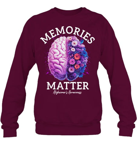 Image of Alzheimer's Awareness Memories Matter Brain Flowers