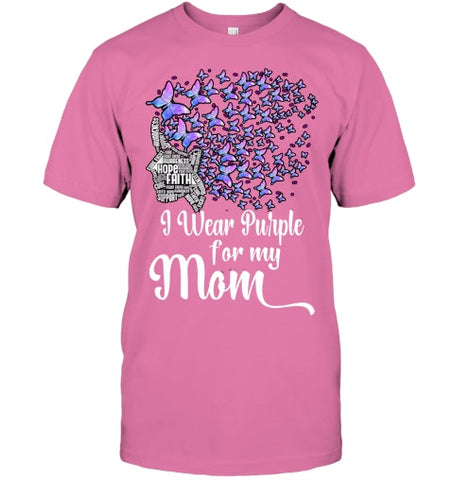 Image of I Wear Purple For My Mom Alzheimers T Shirt