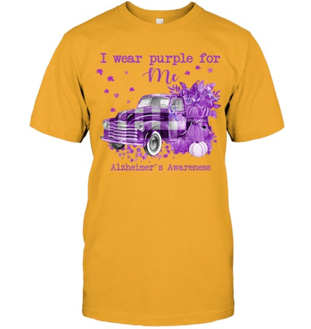 Image of I Wear Purple Pumpkin Truck For Me Alzheimer's Awareness