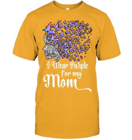 Image of I Wear Purple For My Mom Alzheimers T Shirt