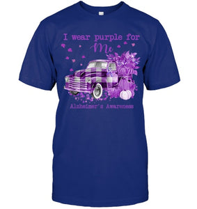 I Wear Purple Pumpkin Truck For Me Alzheimer's Awareness