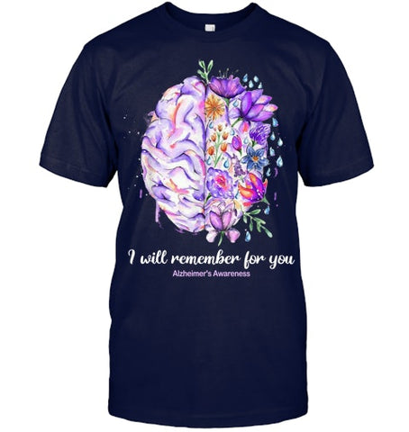 Image of I Will Remember For You Brain Alzheimer's Awareness