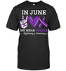 In June We Wear Purple Alzheimer's Awareness Purple Ribbon